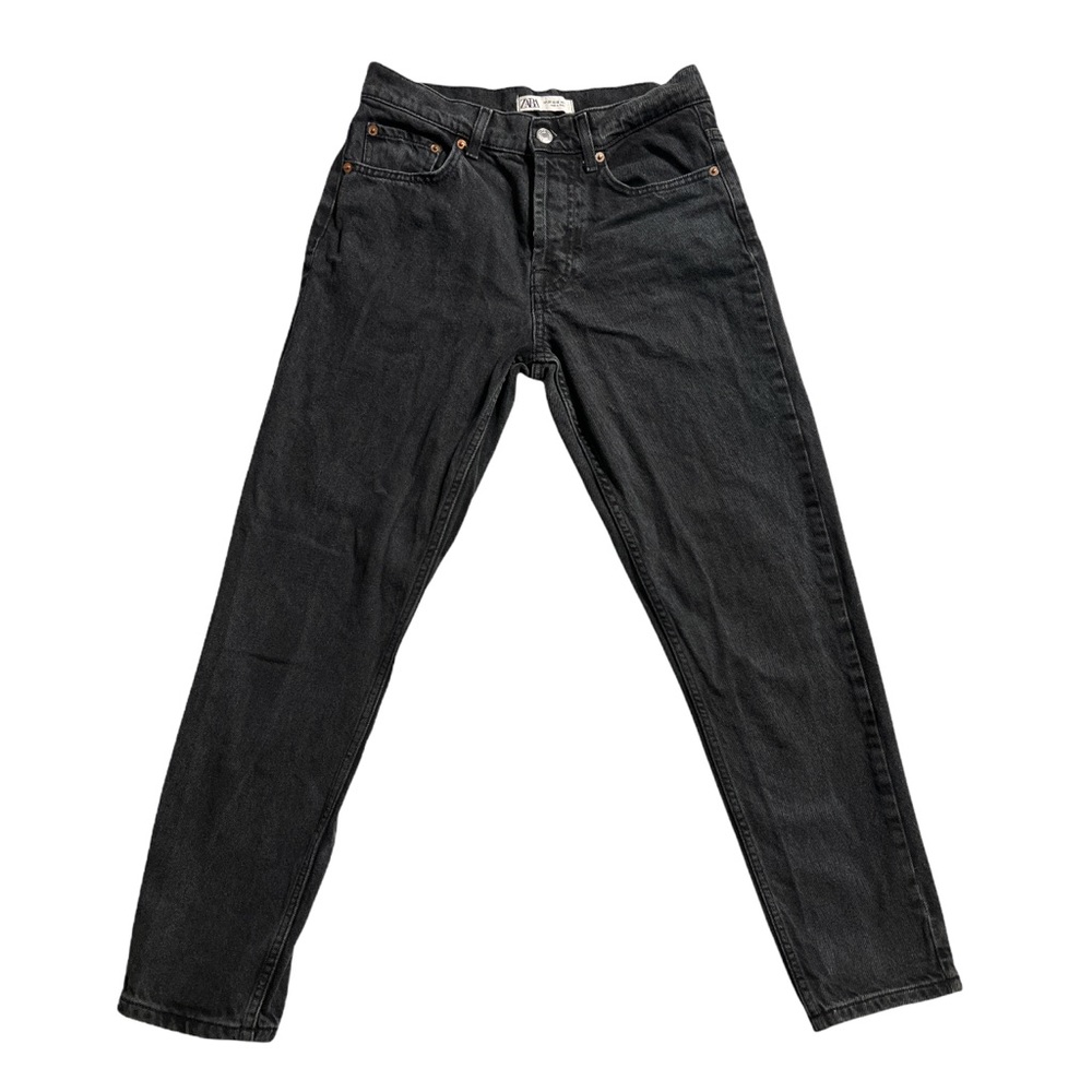 Zara Black Faded Jeans Mens Size 30 Straight fit Denim washed Black